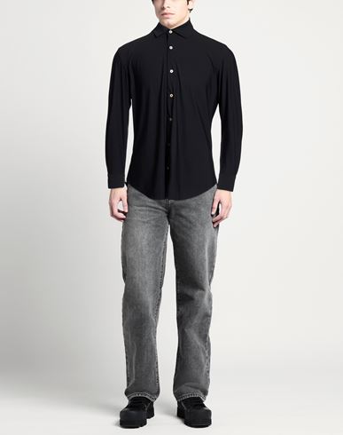 Man Shirt Black Size 14 ½ Polyamide, Elastane