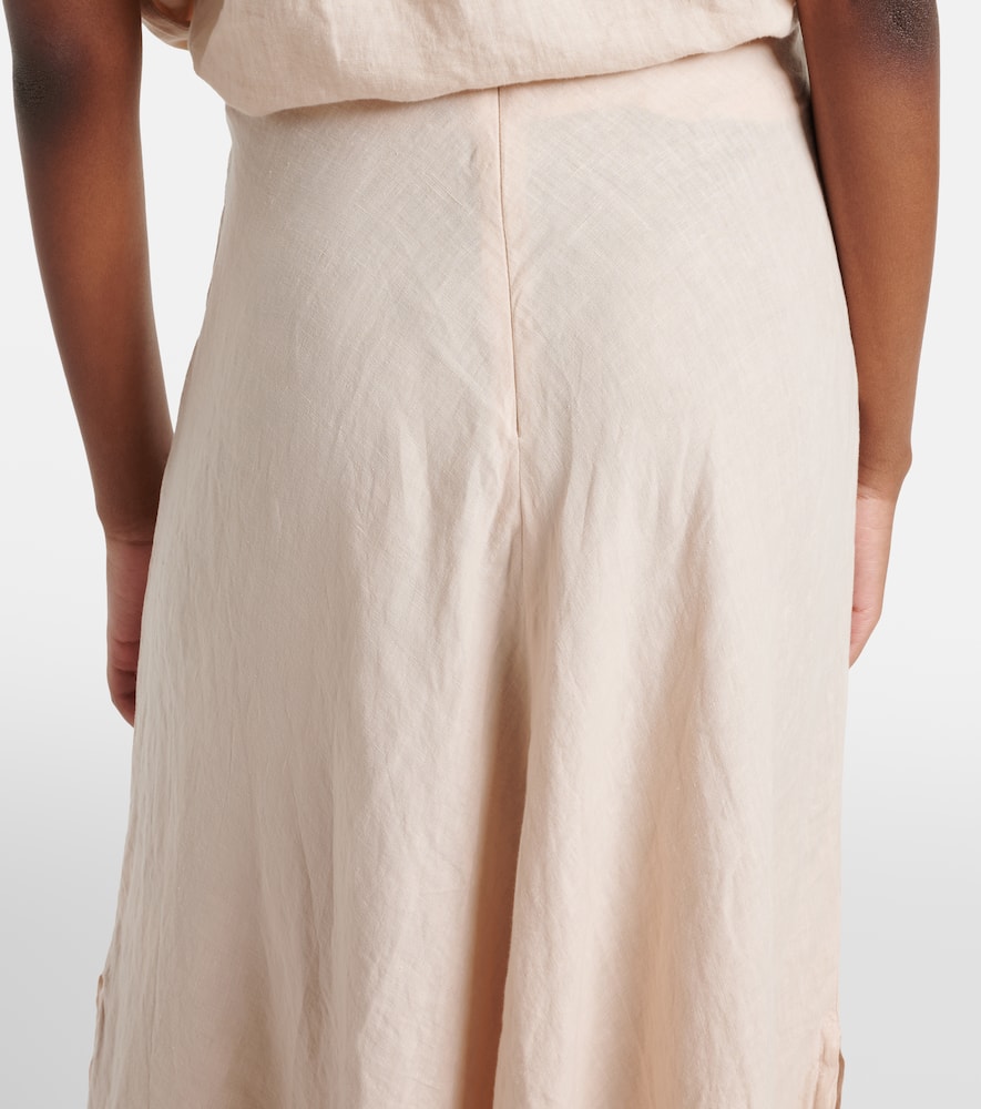 Malina linen midi skirt