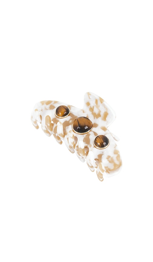 LELET NY Tasha Stone Claw Clip in Crea