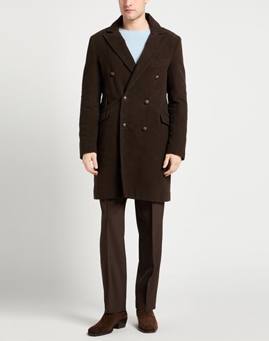 Man Coat Chocolate brown Size 38 Cotton
