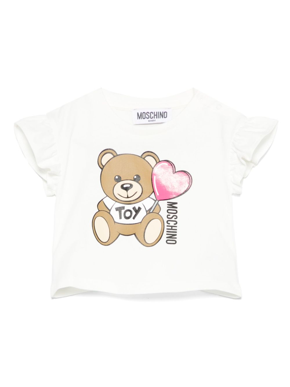 Teddy bear-print T-shirt - White