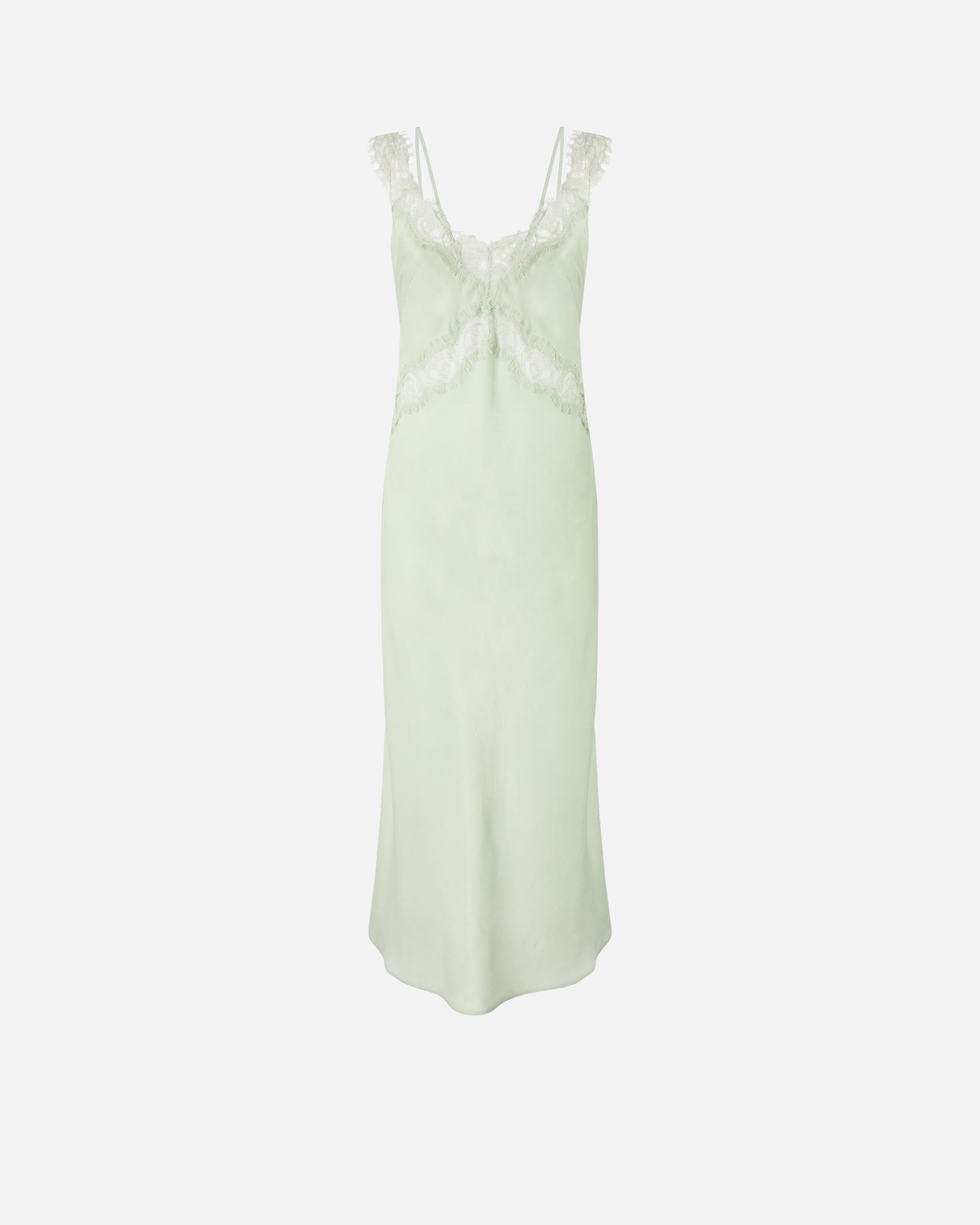 Midi slip dress with lace bands - 36