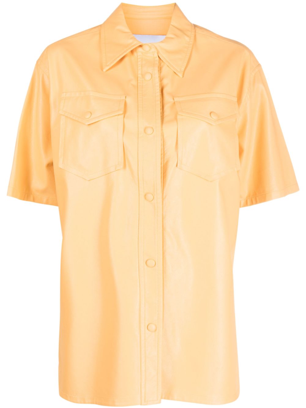 Norea faux-leather shirt - Orange