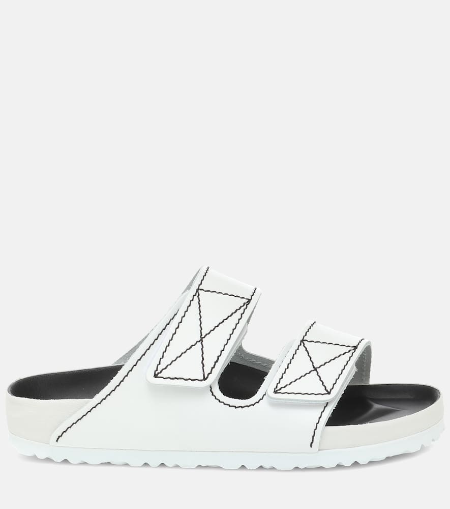 X Birkenstock leather slides