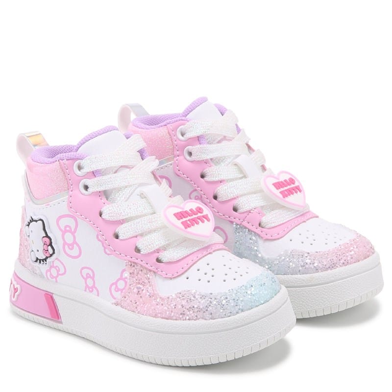 Kids' Hi Top Sneaker Toddler Shoes (Pink Glitter Multi)