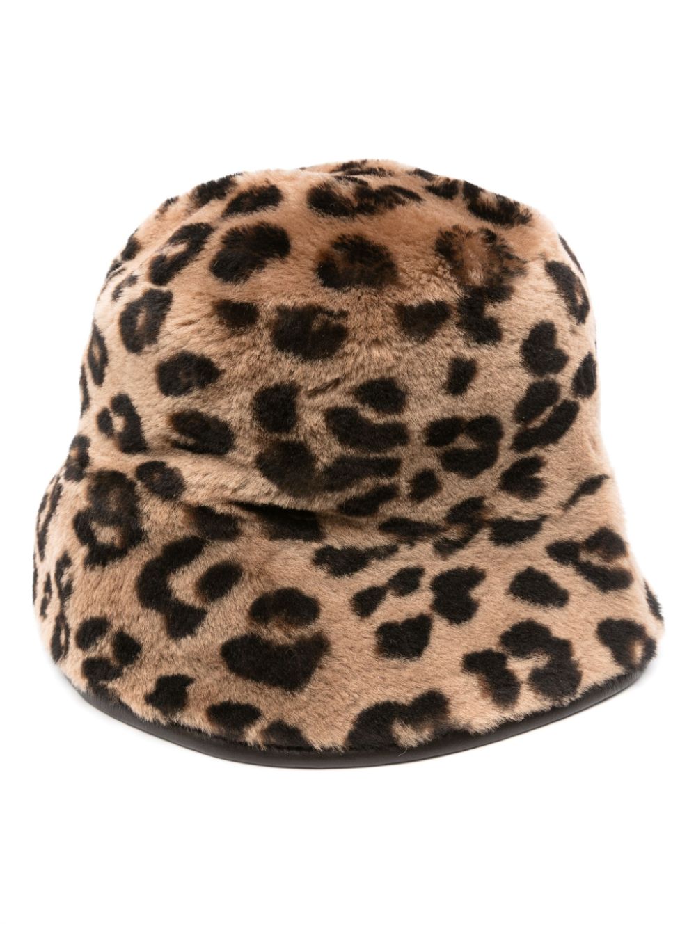 Leopard-print bucket hat - Brown