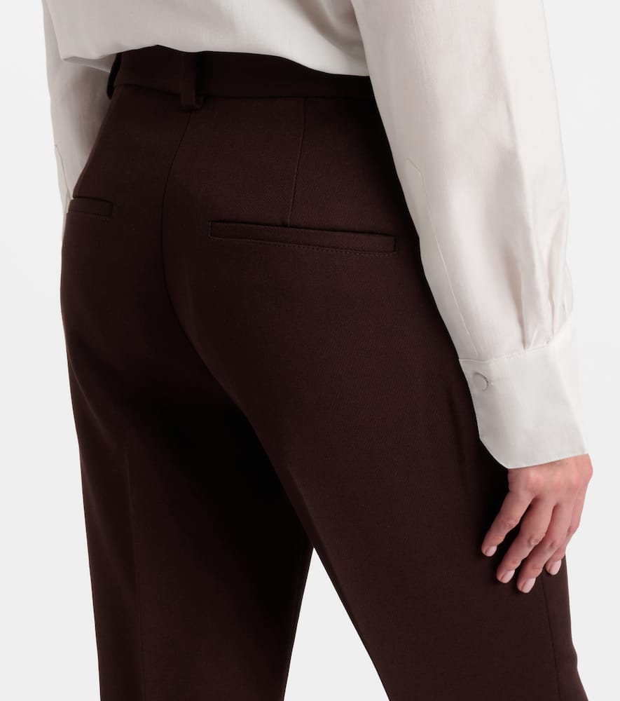 Mid-rise flared pants