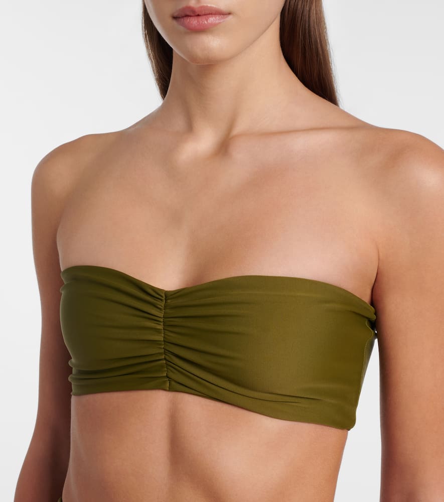 Ava ruched bandeau bikini top