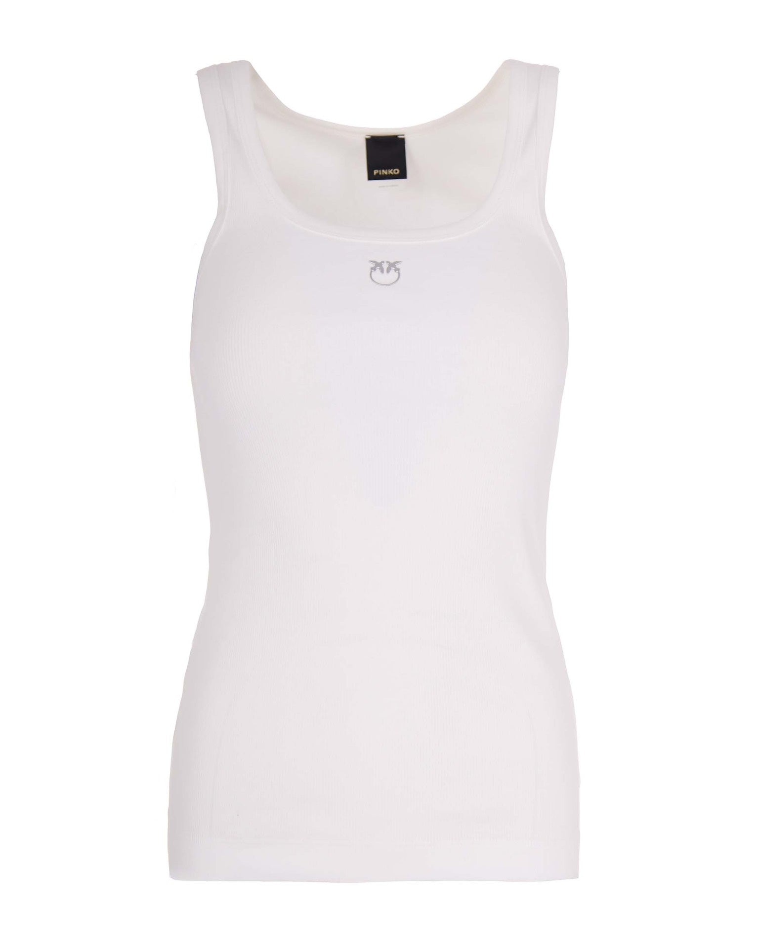 Ribbed Cotton Tank Top — White