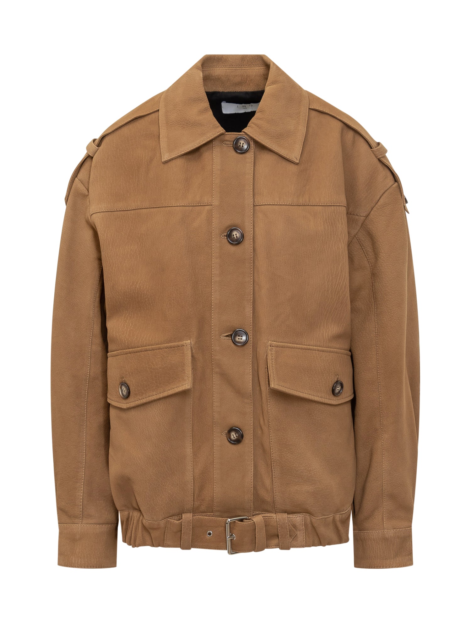Leather Jacket with Belt - Fall Collection
