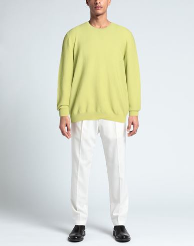 La Fileria Man Sweater Lime green Size 46 Cotton