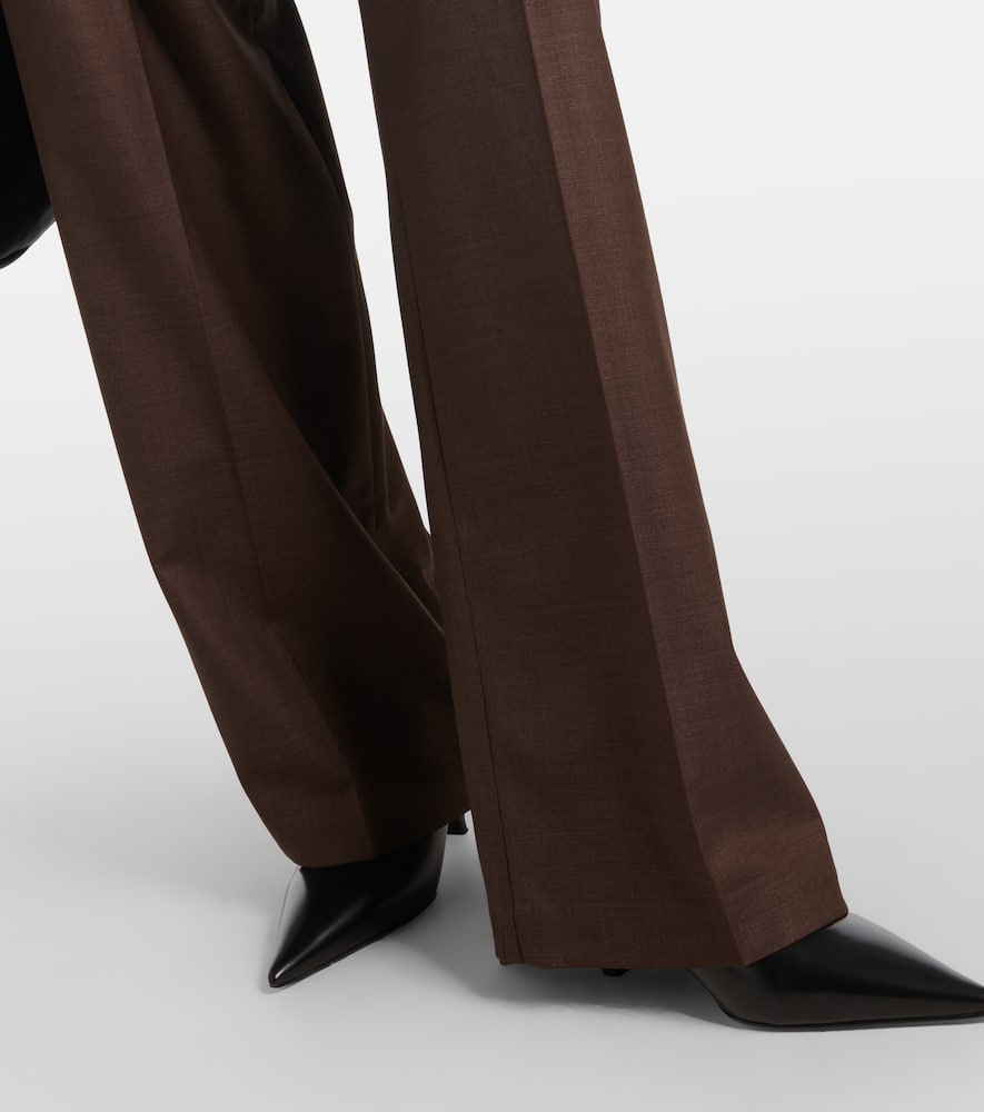 Wool wide-leg pants