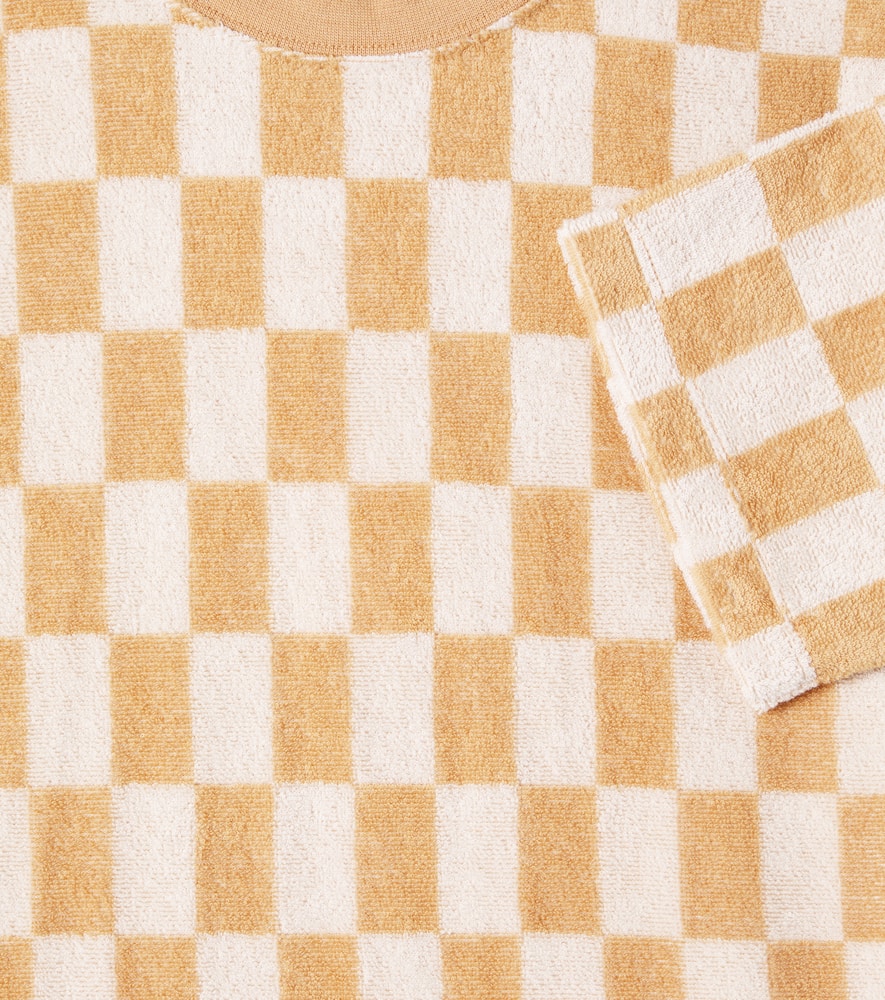 Rylee + Cru Checked cotton-blend jersey T-shirt