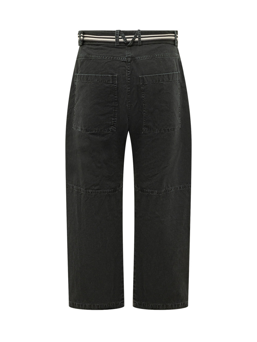 Black Loose Flat Front Pants