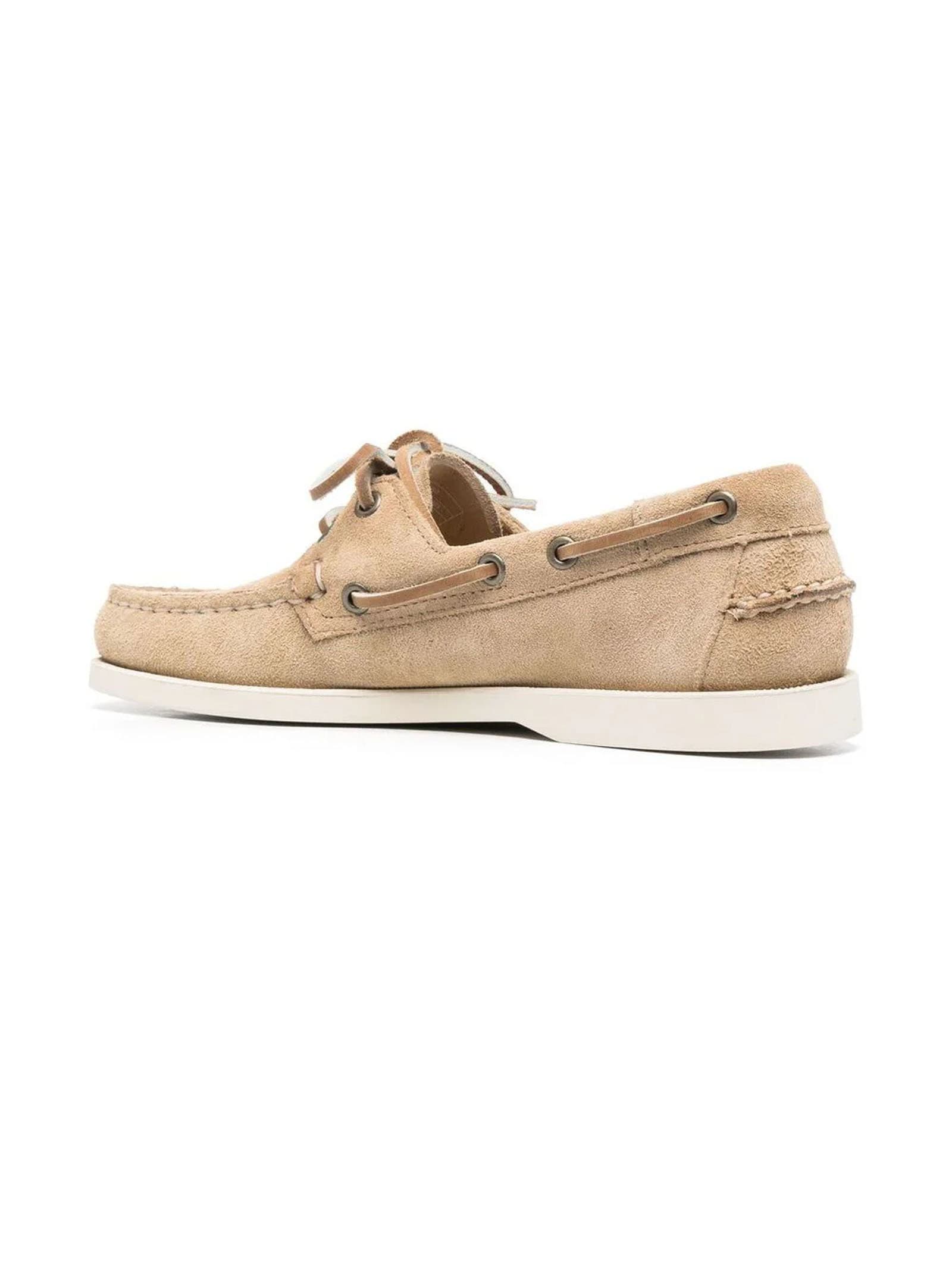Lace-up boat shoes - Neutrals