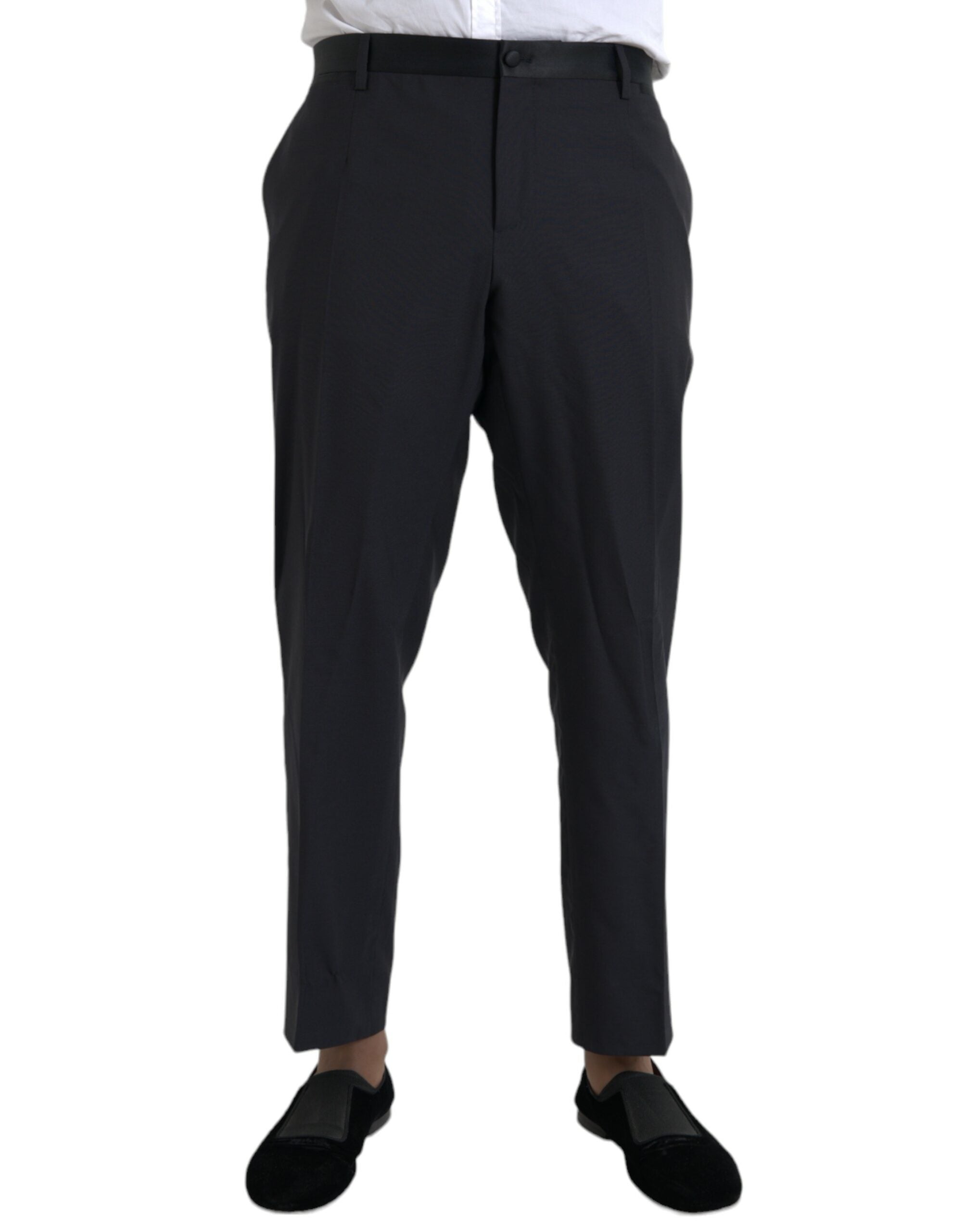 Virgin Wool and Silk Trousers — Black