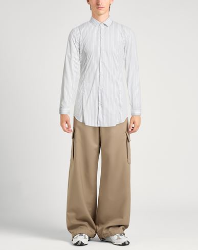 Man Shirt White Size 36 Cotton, Elastane