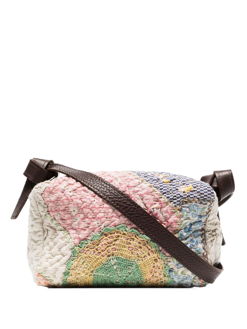 19th century patchwork crossbody bag - Neutrals