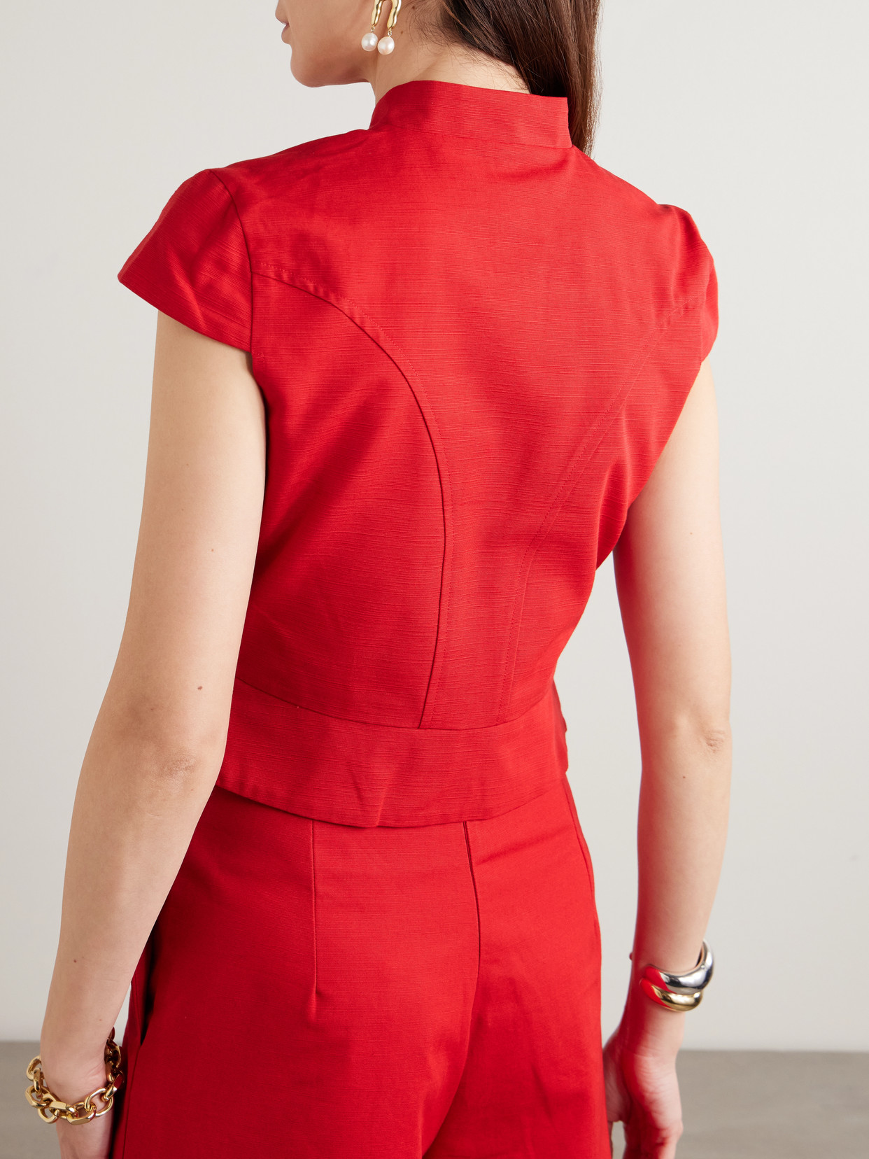 Amoako Cotton Blouse - Red