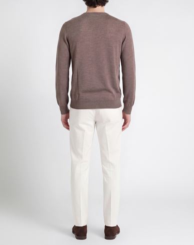 Man Sweater Taupe Size 36 Merino Wool