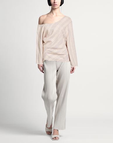 Woman Top Beige Size 2 Linen, Cotton