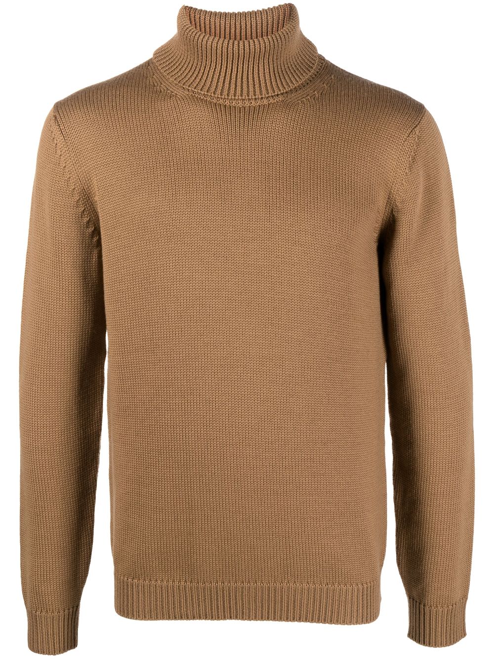 Roll-neck merino wool jumper - Pink
