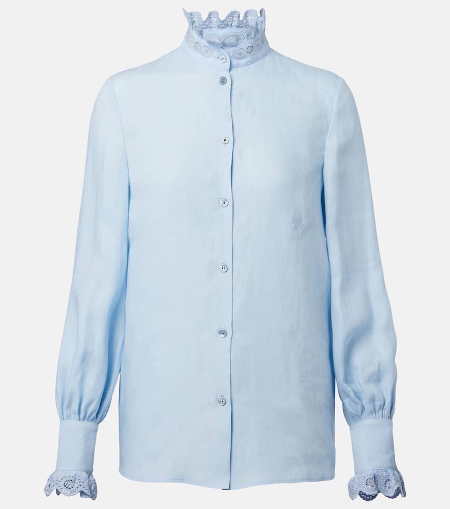 Broderie anglaise linen shirt
