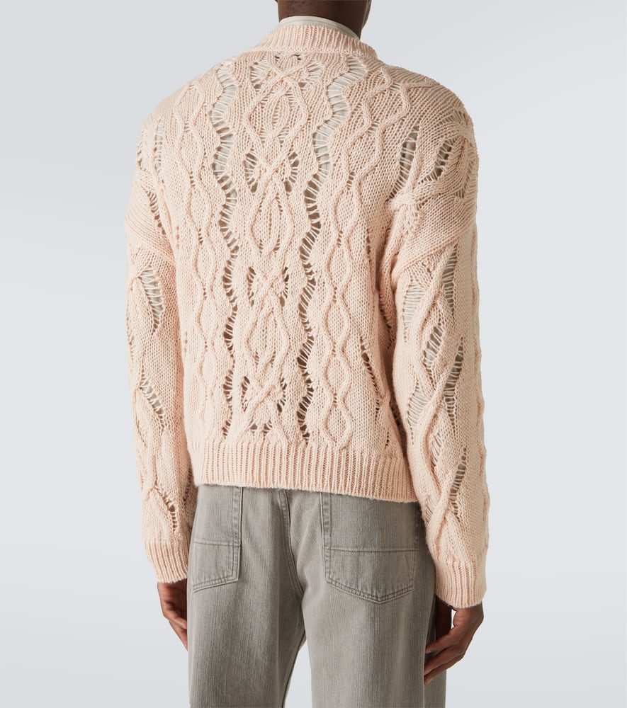 Cable Sonar Roundneck wool sweater