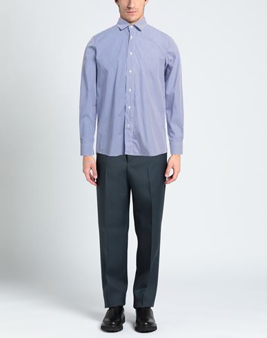 Family First Milano Man Shirt Blue Size S Cotton