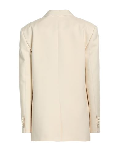 Woman Blazer Cream Size 6 Silk, Polyester