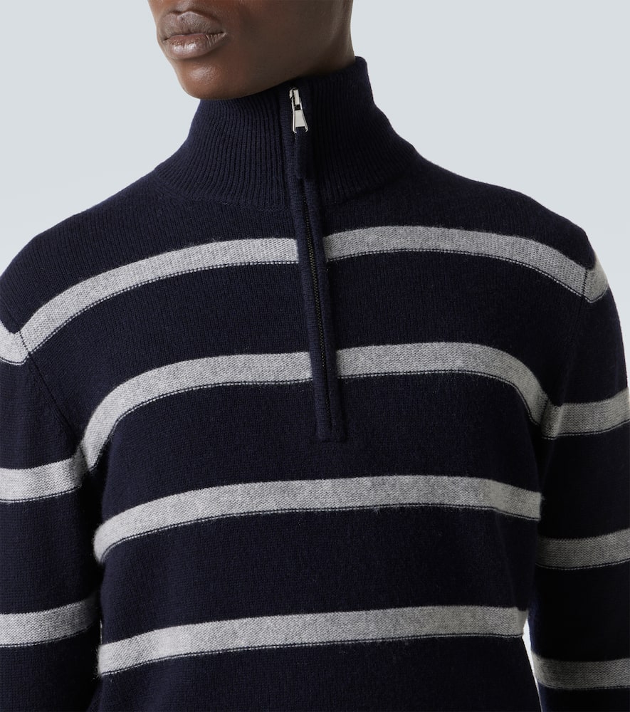 Wool and cashmere half-zip sweater