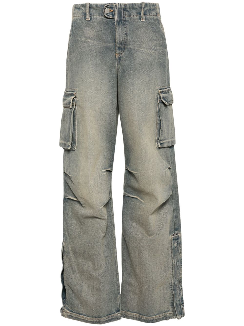 Mid-rise wide-leg jeans - Blue