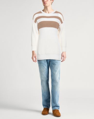 Man Sweater Cream Size 40 Wool