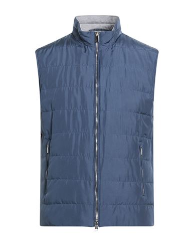 Man Vest Slate blue Size XXL Silk, Polyurethane