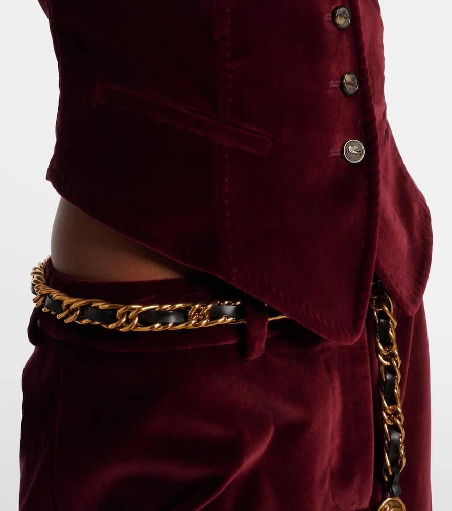 Cotton velvet vest