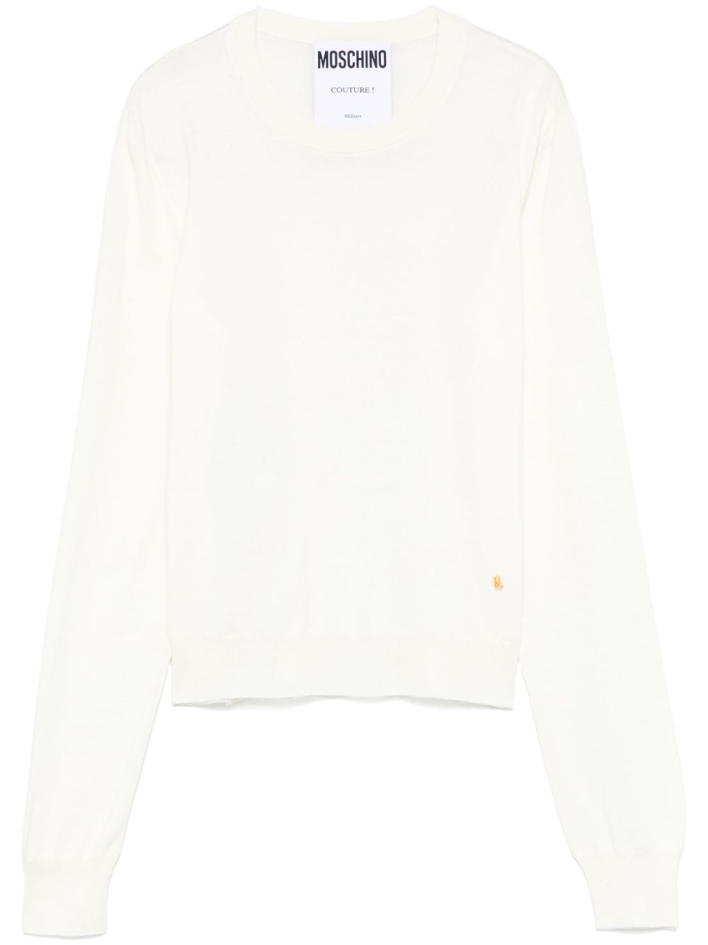 Fine-knit sweater - White