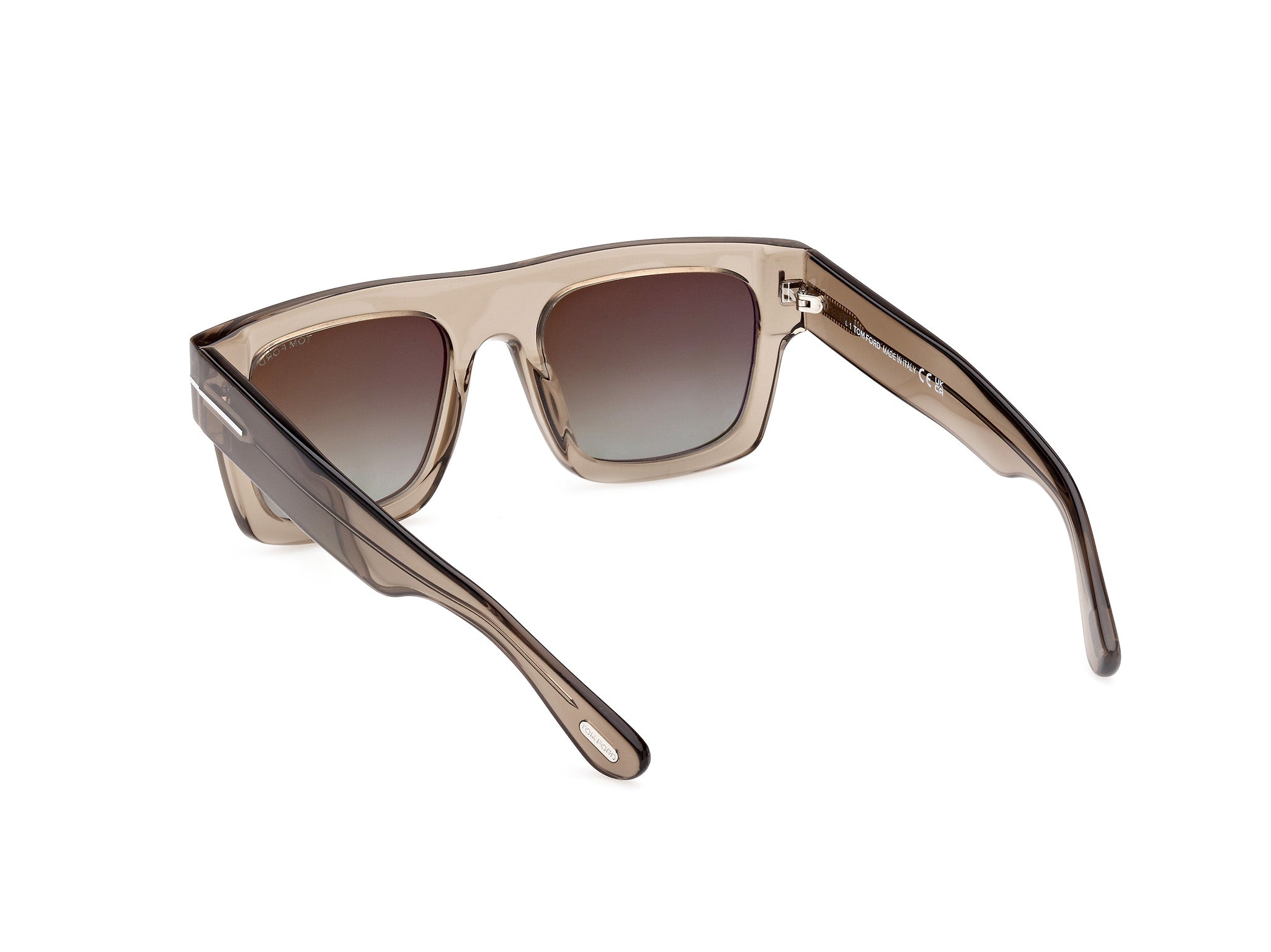 TOM FORD Man TOM FORD FT0711 FAUSTO 47Q Sunglasses Acetate Brown Green Squared Norma