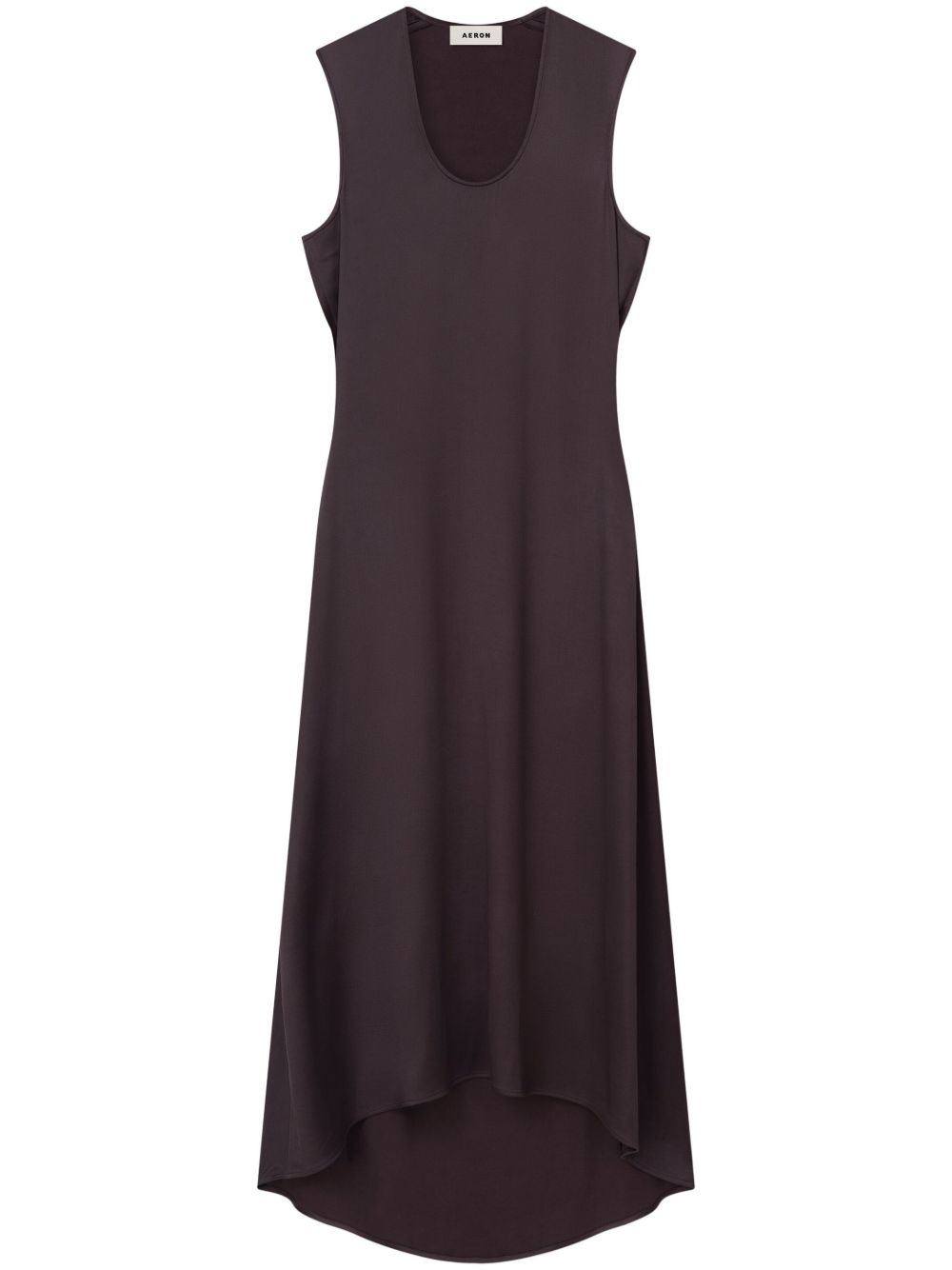Gathered scoop-neck dress - Grey