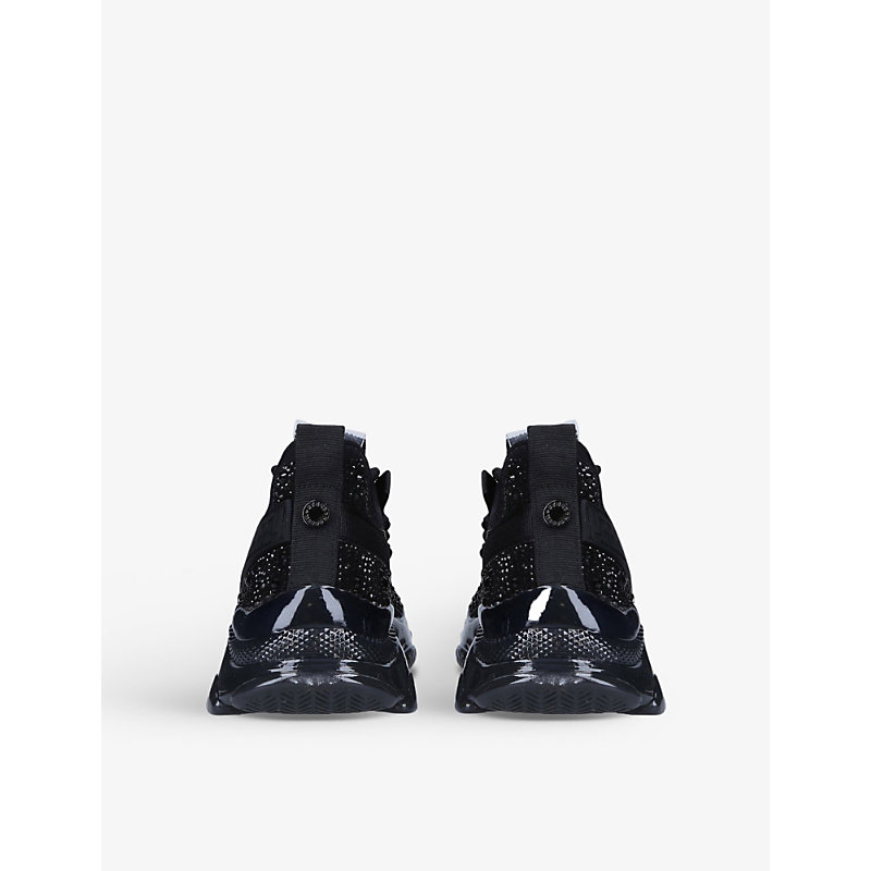 Womens Black Maxima R Studded Textile Trainers