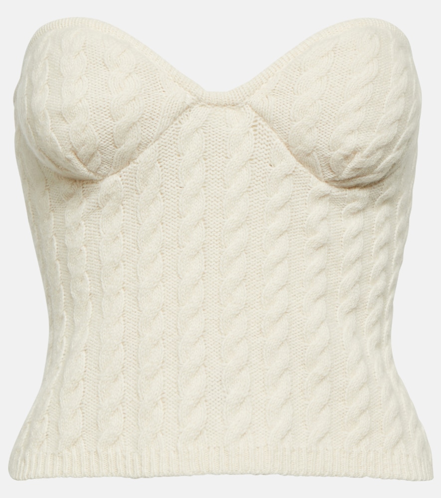 Cable-knit tube top