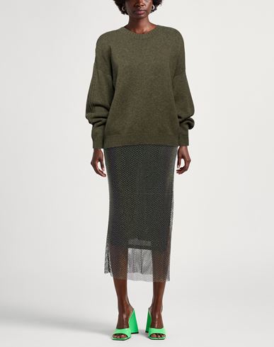 Woman Sweater Military green Size L Cashmere