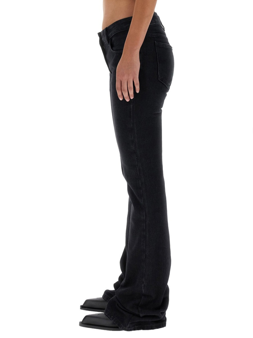 Slim-leg flared jeans - Black