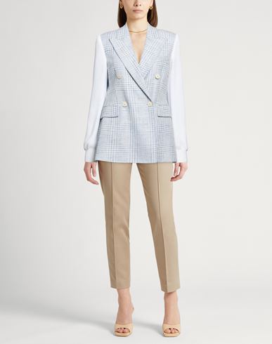 Woman Blazer Sky blue Size 2 Viscose, Wool, Linen