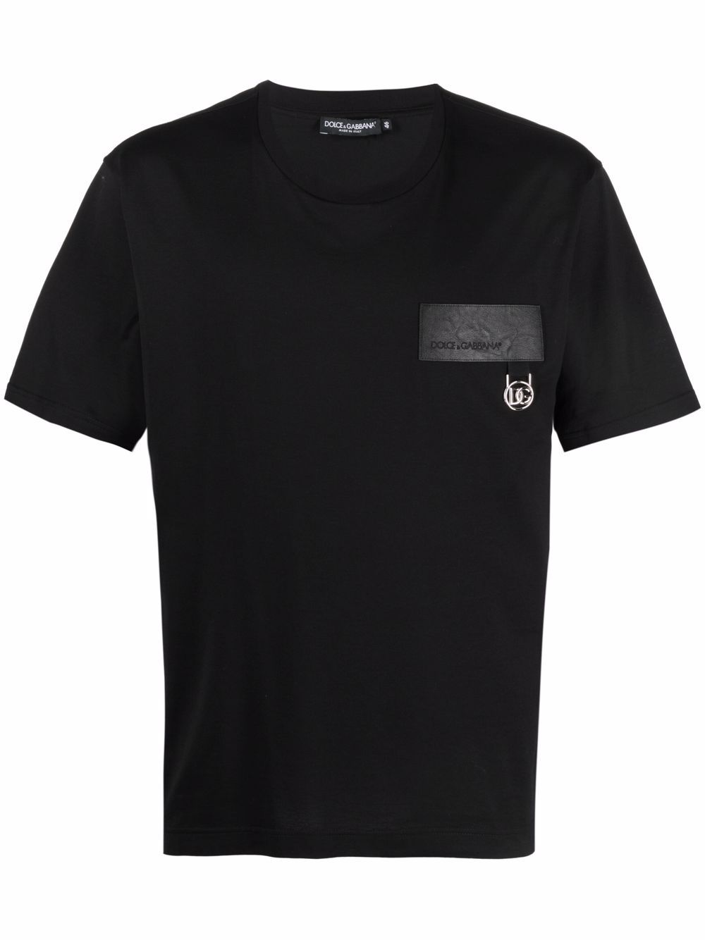 Logo-patch short-sleeve T-shirt - Black