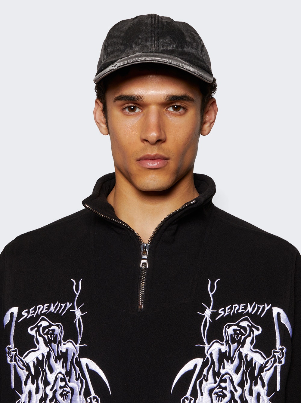Warren Lotas distressed-effect cap - Black