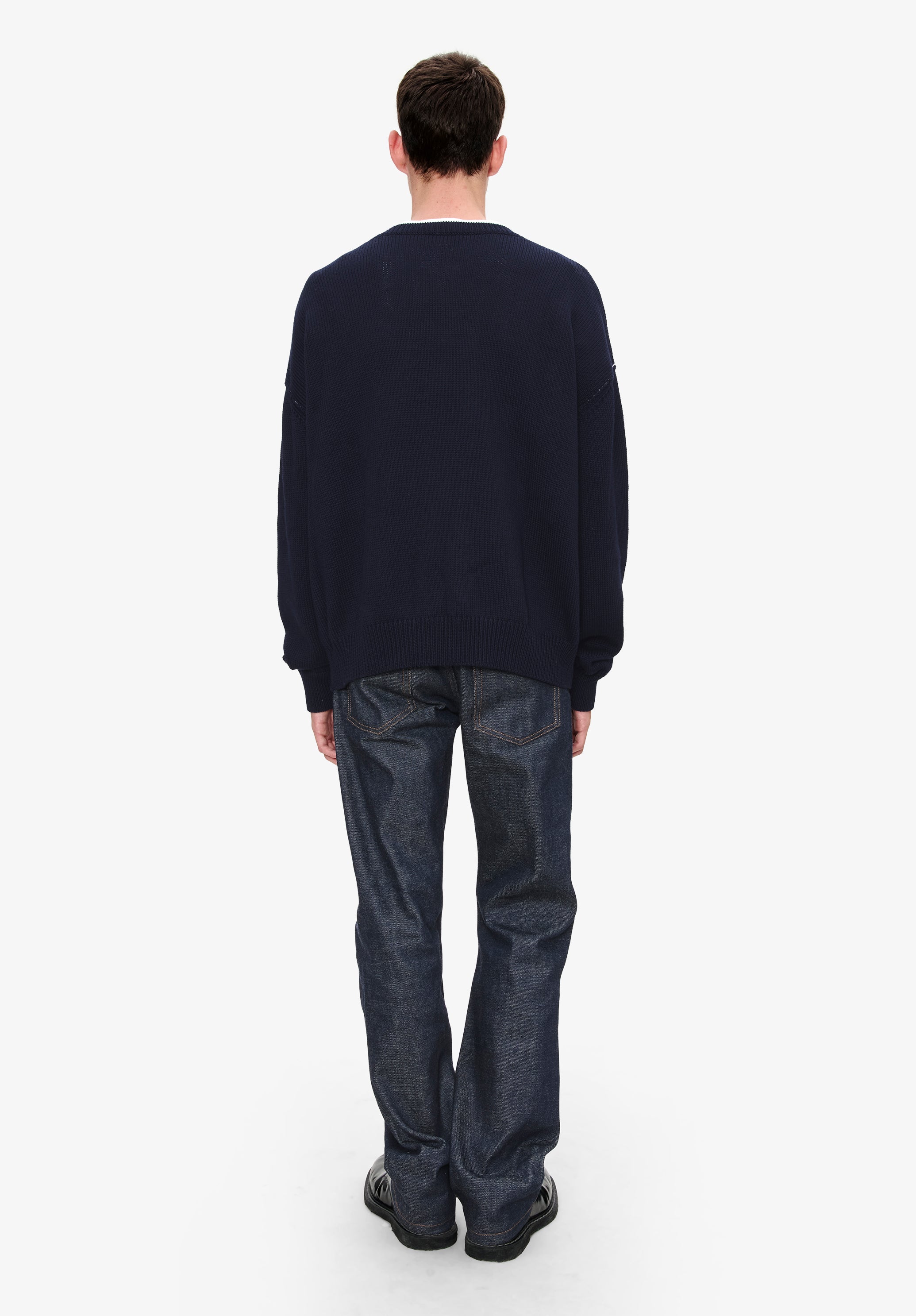 Men's Logo A. P.C. sweater Size: Extra Small in Dark navy blue