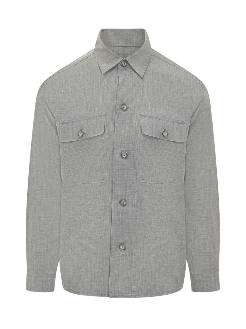 Grey Regular Solid Shirt