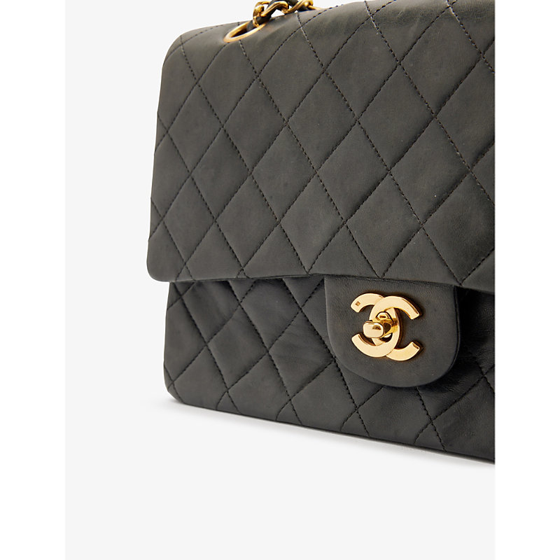 Womens Black Pre-loved Chanel Classic Quilted Leather Shoulder bag 