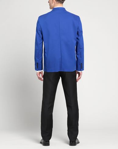 Man Blazer Bright blue Size 42 Cotton, Polyester, Elastane