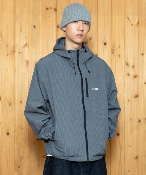 XJ132 Check Wrinkle Windbreaker